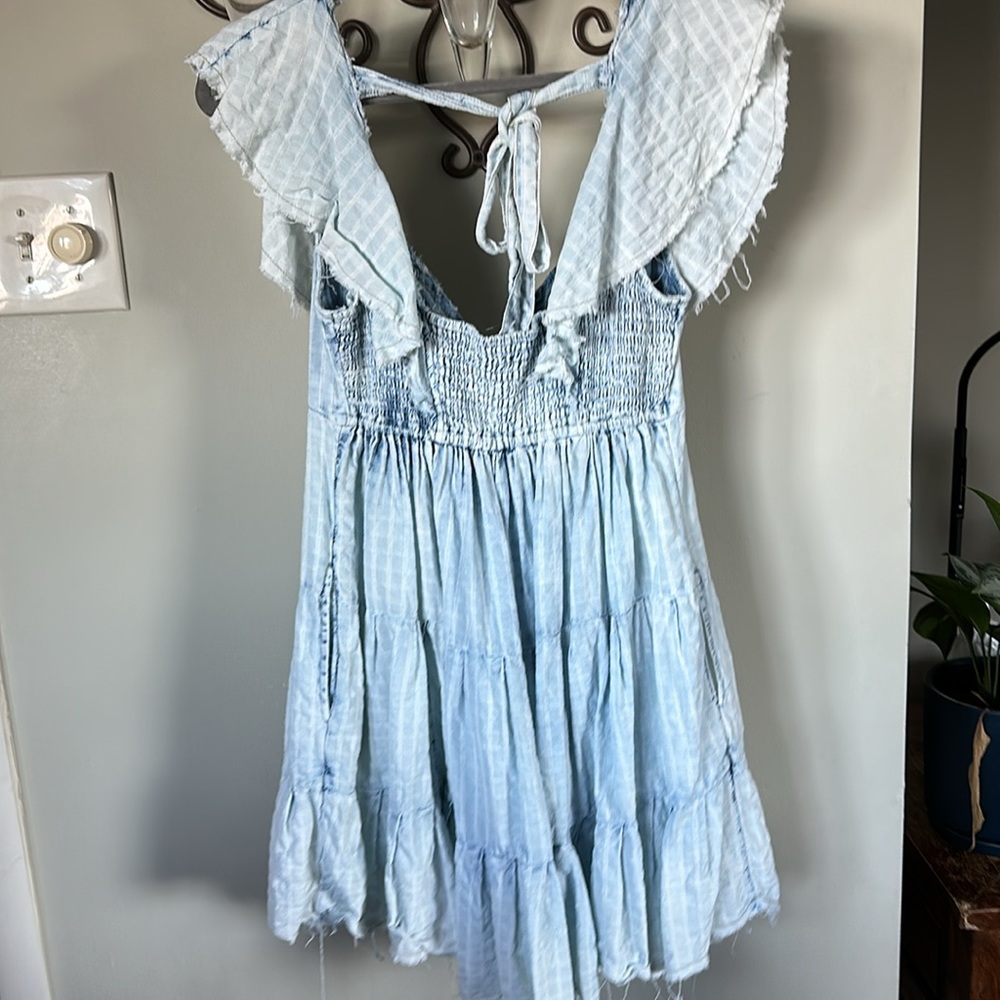 Free People NWOT Light Blue Sleeveless Dress - Picture 4 of 4
